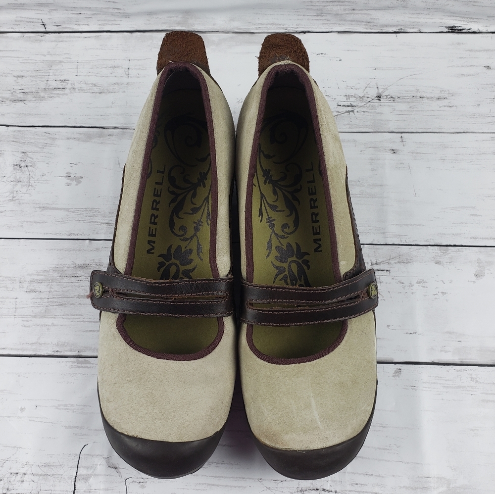 294gti Merrell Plaza Bandeau dark taupe Mary Jane…
